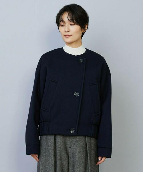 MOGA(モガ)の「スポンディッシュボンディングショートコート(その他アウター・レディース・チャコールグレー/ダークネイビー・2/3)」の20枚目の写真