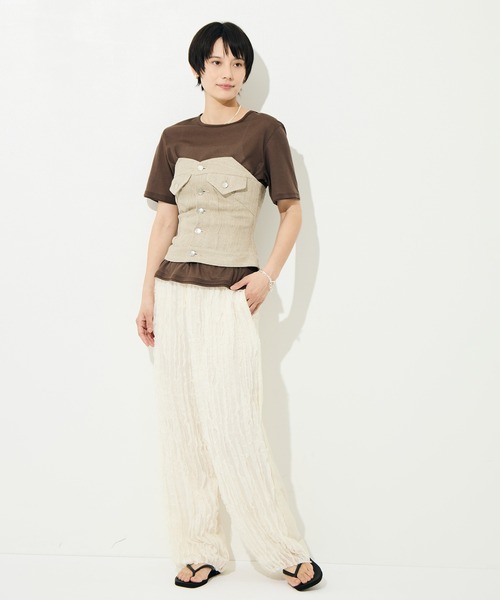 muller of yoshiokubo（ミュラーオブヨシオクボ）の「［muller of yoshiokubo/ミュラー オブ ヨシオクボ］RUFFLE CHIFFON PANTS（その他パンツ・レディース・ブラック/ミント/アイボリー・SMALL/MEDIUM）」の18枚目の写真