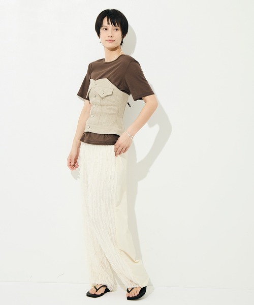 muller of yoshiokubo（ミュラーオブヨシオクボ）の「［muller of yoshiokubo/ミュラー オブ ヨシオクボ］RUFFLE CHIFFON PANTS（その他パンツ・レディース・ブラック/ミント/アイボリー・SMALL/MEDIUM）」の17枚目の写真