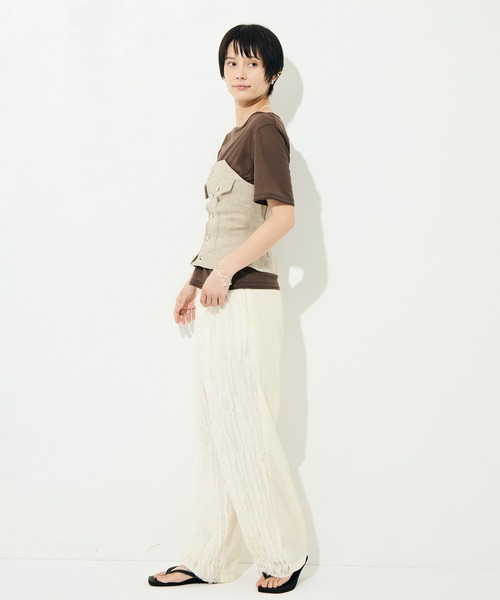muller of yoshiokubo（ミュラーオブヨシオクボ）の「［muller of yoshiokubo/ミュラー オブ ヨシオクボ］RUFFLE CHIFFON PANTS（その他パンツ・レディース・ブラック/ミント/アイボリー・SMALL/MEDIUM）」の16枚目の写真