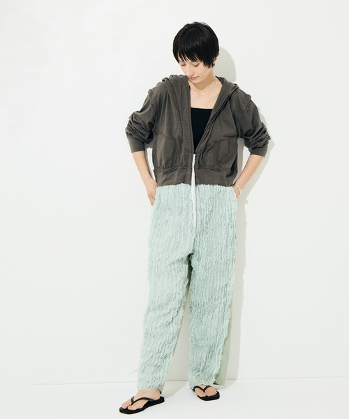 muller of yoshiokubo（ミュラーオブヨシオクボ）の「［muller of yoshiokubo/ミュラー オブ ヨシオクボ］RUFFLE CHIFFON PANTS（その他パンツ・レディース・ブラック/ミント/アイボリー・SMALL/MEDIUM）」の8枚目の写真