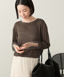 【Aunely】さらっとエアリーチュールスリーブシアープルオーバー〈YOSOOIシリーズ〉