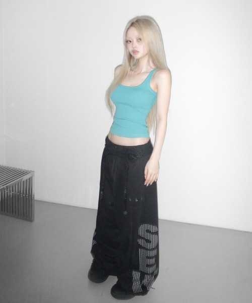 THEAIRTOWN（ジエアタウン）の「SEW wide pt（スウェットパンツ・レディース・ホワイト/ブラック・FREE）」の11枚目の写真