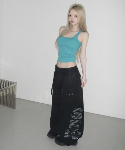 THEAIRTOWN（ジエアタウン）の「SEW wide pt（スウェットパンツ・レディース・ホワイト/ブラック・FREE）」の12枚目の写真