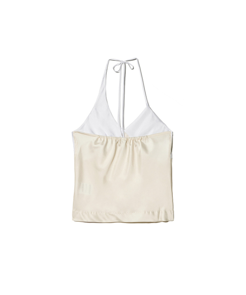 Kijun(キジュン)の「Satin Shirring Halter Top Butter Off-White(Tシャツ/カットソー・レディース・その他・SMALL/LARGE/MEDIUM)」の3枚目の写真