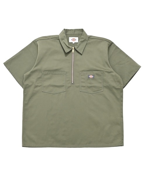 Dickies(ディッキーズ)の「【Dickies】SS HALF ZIP SHIRT 56 / ディッキーズ ハーフジップシャツ(シャツ/ブラウス・メンズ・ベージュ/カーキ/グレー・XL/L/M)」の3枚目の写真