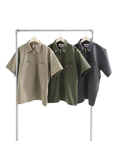 Dickies(ディッキーズ)の「【Dickies】SS HALF ZIP SHIRT 56 / ディッキーズ ハーフジップシャツ(シャツ/ブラウス・メンズ・ベージュ/カーキ/グレー・XL/L/M)」の12枚目の写真