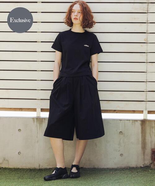 THOUSAND MILE(サウザンドマイル)の「『撥水/吸水速乾/UVカット』『別注』THOUSAND MILE×URBAN RESEARCH MID LENGTH TUCK PANTS(その他パンツ・レディース・ブラック・FREE)」の1枚目の写真