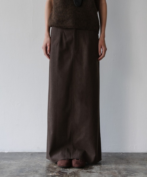 select MOCA(セレクトモカ)の「ウールライクIラインスカート(スカート・レディース・ブラウン/チャコールグレー・SMALL/MEDIUM/LARGE)」の5枚目の写真