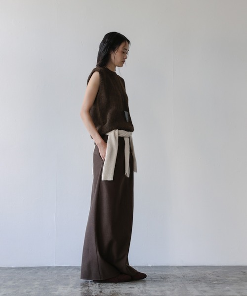 select MOCA(セレクトモカ)の「ウールライクIラインスカート(スカート・レディース・ブラウン/チャコールグレー・SMALL/MEDIUM/LARGE)」の9枚目の写真
