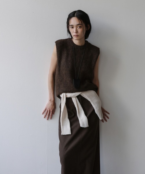 select MOCA(セレクトモカ)の「ウールライクIラインスカート(スカート・レディース・ブラウン/チャコールグレー・SMALL/MEDIUM/LARGE)」の11枚目の写真