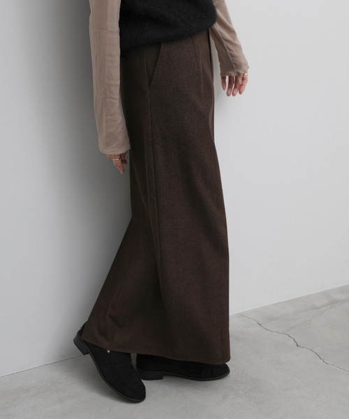 select MOCA(セレクトモカ)の「ウールライクIラインスカート(スカート・レディース・ブラウン/チャコールグレー・SMALL/MEDIUM/LARGE)」の14枚目の写真