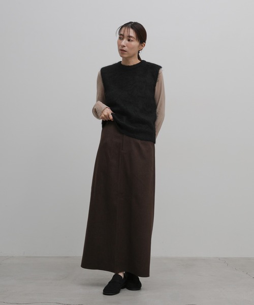 select MOCA(セレクトモカ)の「ウールライクIラインスカート(スカート・レディース・ブラウン/チャコールグレー・SMALL/MEDIUM/LARGE)」の15枚目の写真