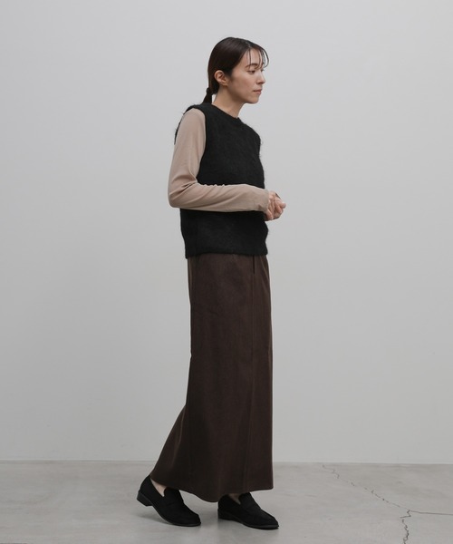 select MOCA(セレクトモカ)の「ウールライクIラインスカート(スカート・レディース・ブラウン/チャコールグレー・SMALL/MEDIUM/LARGE)」の18枚目の写真