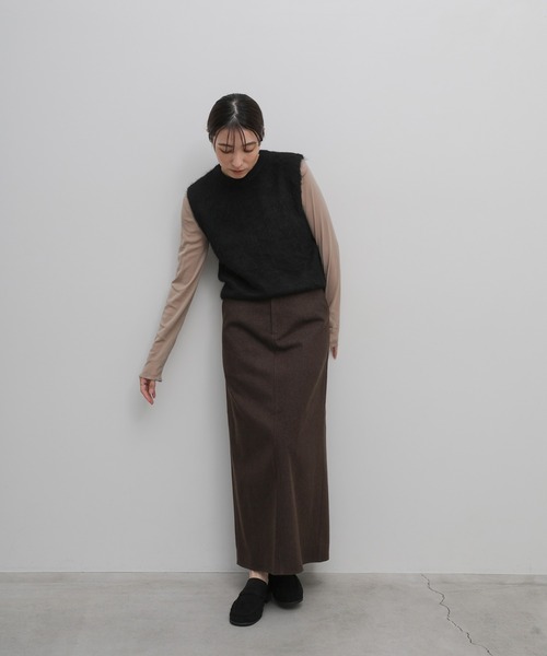 select MOCA(セレクトモカ)の「ウールライクIラインスカート(スカート・レディース・ブラウン/チャコールグレー・SMALL/MEDIUM/LARGE)」の20枚目の写真