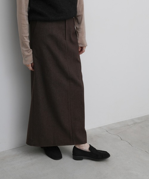 select MOCA(セレクトモカ)の「ウールライクIラインスカート(スカート・レディース・ブラウン/チャコールグレー・SMALL/MEDIUM/LARGE)」の21枚目の写真
