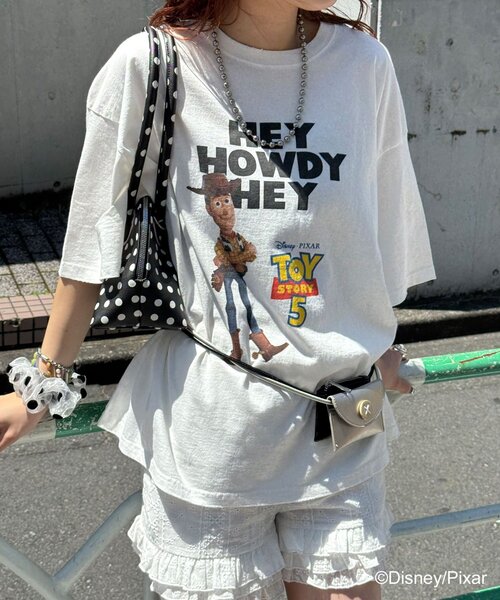 CIAOPANIC(チャオパニック)の「【TOY STORY/トイ・ストーリー】アソートグラフィックTシャツ(Tシャツ/カットソー・レディース・ホワイト系その他/ホワイト系その他2/ホワイト系その他3/ホワイト・FREE)」の3枚目の写真