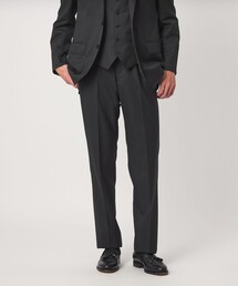 美品 グリーンレーベルリラクシング パンツスーツ シングル 無地 洗える 黒 L green label relaxing｜グリーンレーベルリラクシングのスーツパンツ