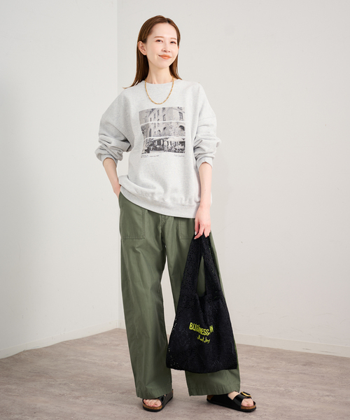 U by SPICK&SPAN(ユーバイスピックアンドスパン)の「photo print スウェット(スウェット・レディース・ネイビー/ライトグレー/ホワイト・FREE)」の4枚目の写真