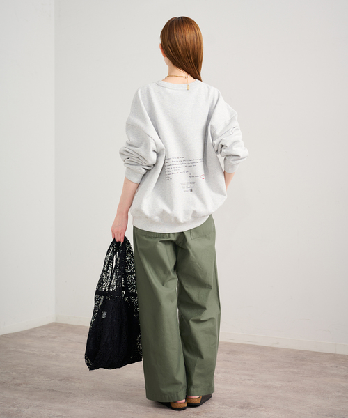 U by SPICK&SPAN(ユーバイスピックアンドスパン)の「photo print スウェット(スウェット・レディース・ネイビー/ライトグレー/ホワイト・FREE)」の6枚目の写真