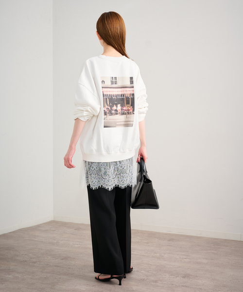 U by SPICK&SPAN(ユーバイスピックアンドスパン)の「photo print スウェット(スウェット・レディース・ネイビー/ライトグレー/ホワイト・FREE)」の18枚目の写真