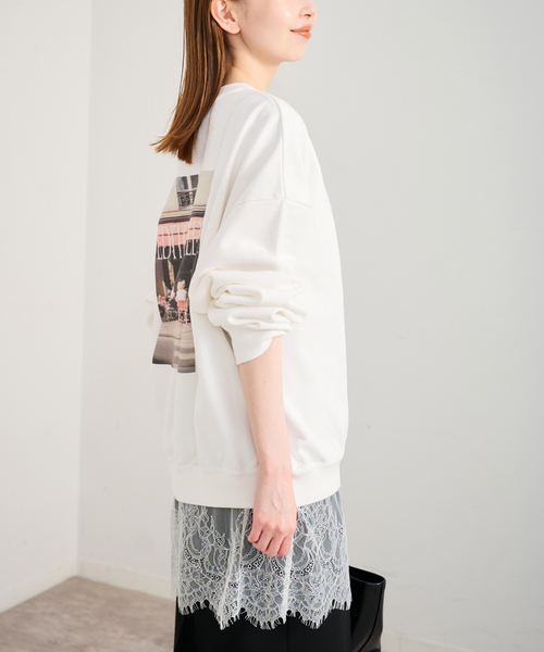 U by SPICK&SPAN(ユーバイスピックアンドスパン)の「photo print スウェット(スウェット・レディース・ネイビー/ライトグレー/ホワイト・FREE)」の22枚目の写真