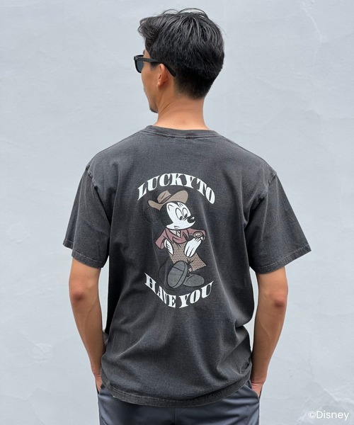 MAGIC NUMBER(マジック ナンバー)の「【MAGIC NUMBER/Good On】Mickey Mouse/Mid-century style TEE B(Tシャツ/カットソー・メンズ・ブラック/ブルー/キナリ/ホワイト・SMALL/MEDIUM/X-LARGE/LARGE/XX-LARGE)」の1枚目の写真