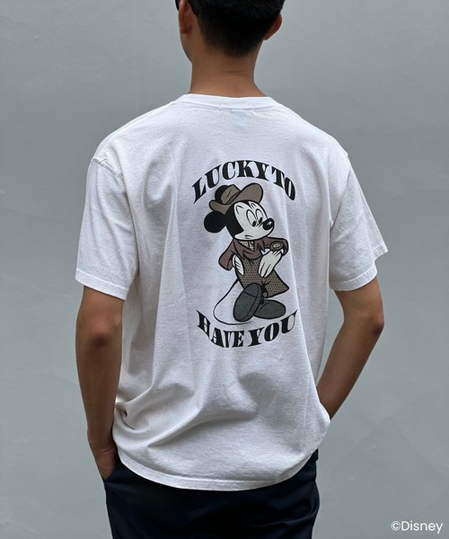 MAGIC NUMBER(マジック ナンバー)の「【MAGIC NUMBER/Good On】Mickey Mouse/Mid-century style TEE B(Tシャツ/カットソー・メンズ・ブラック/ブルー/キナリ/ホワイト・SMALL/MEDIUM/X-LARGE/LARGE/XX-LARGE)」の12枚目の写真