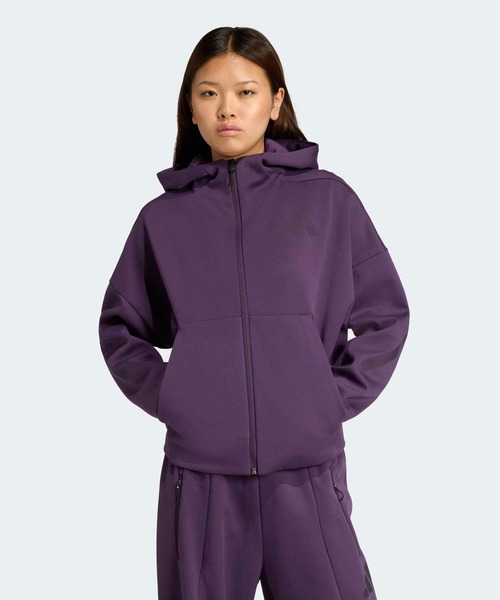 adidas(アディダス)の「adidas Z.N.E. フルジップパーカー / アディダス adidas(パーカー・レディース・バイオレット・XX-LARGE/LARGE/MEDIUM/SMALL/X-LARGE/X-SMALL)」の1枚目の写真
