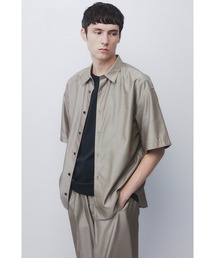 【数量限定商品】DRY SILK TAFFETA BACK PLEATS SHIRT |接触冷感/シルク/高級素材/撥水加工/イージーケア/軽量