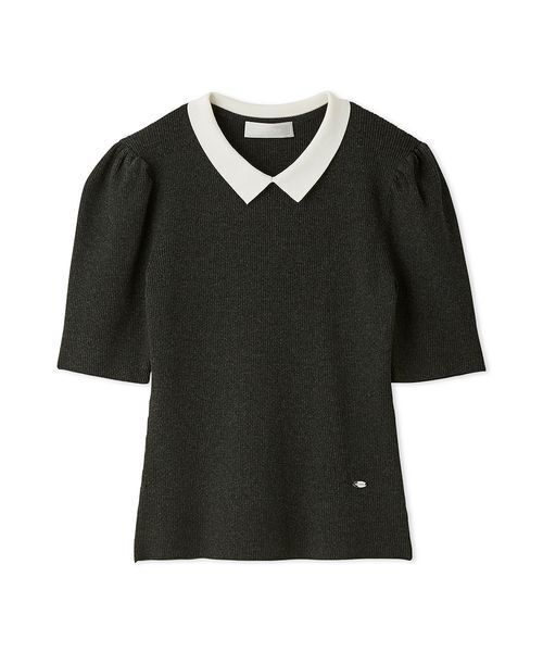 CELFORD(セルフォード)の「【洗える】シルク混襟付きニットプルオーバー(ニット/セーター・レディース・ライム/ライトピンク/ネイビー/チャコールグレー・F)」の2枚目の写真