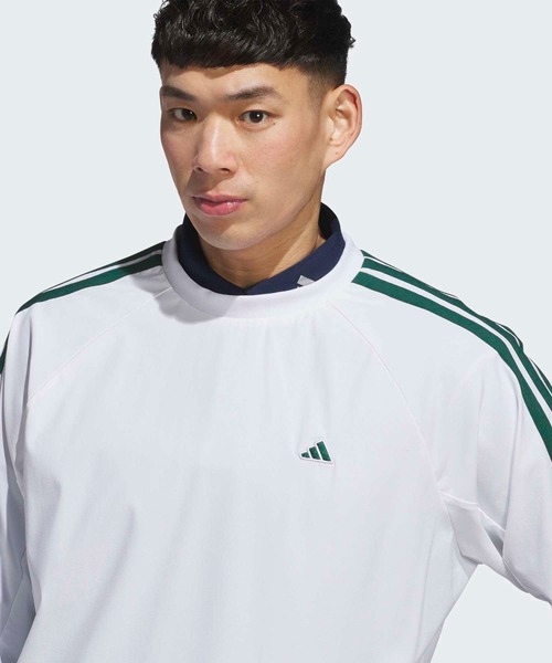 adidas(アディダス)の「スリーストライプス 撥水 プルオーバー【adidas Golf/アディダスゴルフ】(ブルゾン・メンズ・ホワイト・XX-LARGE/LARGE/MEDIUM/SMALL/X-LARGE)」の3枚目の写真