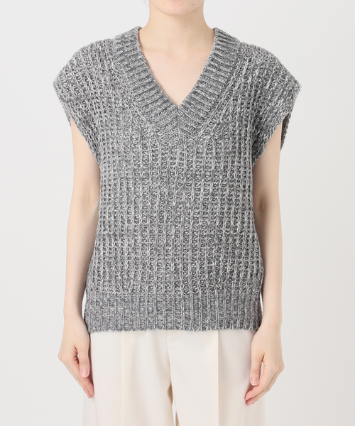 Noble(ノーブル)の「《WEB&一部店舗限定》【SELLICHI】3G片畦ベスト(ニット/セーター・レディース・ピンク系その他/グレー・FREE)」の17枚目の写真