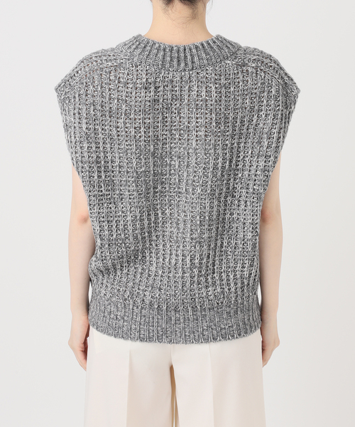 Noble(ノーブル)の「《WEB&一部店舗限定》【SELLICHI】3G片畦ベスト(ニット/セーター・レディース・ピンク系その他/グレー・FREE)」の19枚目の写真