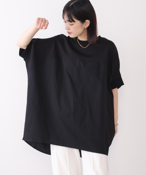 Bou Jeloud（ブージュルード）の「BIGシルエットプルオーバー（Tシャツ/カットソー・レディース・ブラック/カーキ/ネイビー・FREE）」の2枚目の写真