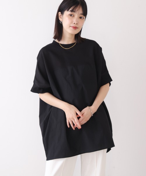 Bou Jeloud（ブージュルード）の「BIGシルエットプルオーバー（Tシャツ/カットソー・レディース・ブラック/カーキ/ネイビー・FREE）」の6枚目の写真