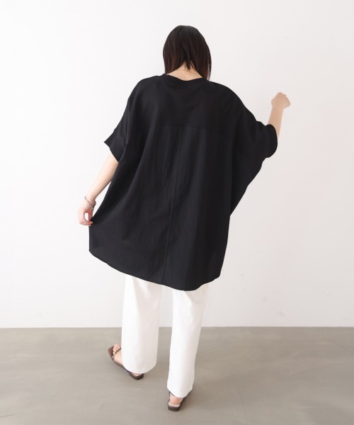 Bou Jeloud（ブージュルード）の「BIGシルエットプルオーバー（Tシャツ/カットソー・レディース・ブラック/カーキ/ネイビー・FREE）」の11枚目の写真