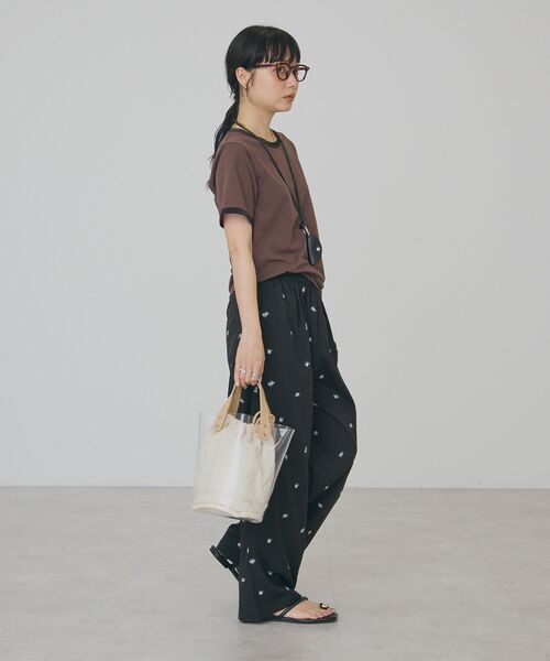 AMERICAN HOLIC(アメリカンホリック)の「【抗菌防臭・吸水速乾】シアーベロアリンガーTシャツ(Tシャツ/カットソー・レディース・ブラウン/ネイビー/ベージュ・L/M)」の16枚目の写真