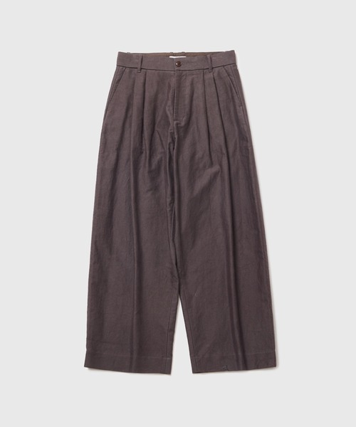 ADAM ET ROPE'（アダムエロペ）の「モールスキンバギースラックス（スラックス・メンズ・ダークブラウン/チャコールグレー・L/M）」の9枚目の写真