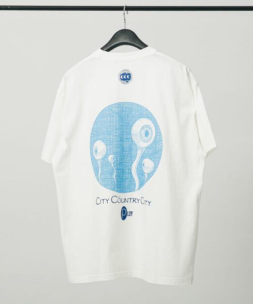 CITY COUNTRY CITY（シティーカントリーシティー）の「CITY COUNTRY CITY　COTTON T-SHIRT PLOY AA（Tシャツ/カットソー・メンズ・ホワイト/ブラック・MEDIUM/LARGE/X-LARGE）」の19枚目の写真