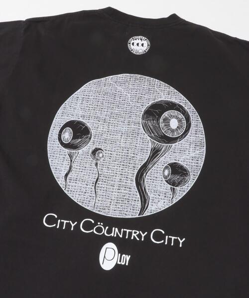 CITY COUNTRY CITY（シティーカントリーシティー）の「CITY COUNTRY CITY　COTTON T-SHIRT PLOY AA（Tシャツ/カットソー・メンズ・ホワイト/ブラック・MEDIUM/LARGE/X-LARGE）」の3枚目の写真
