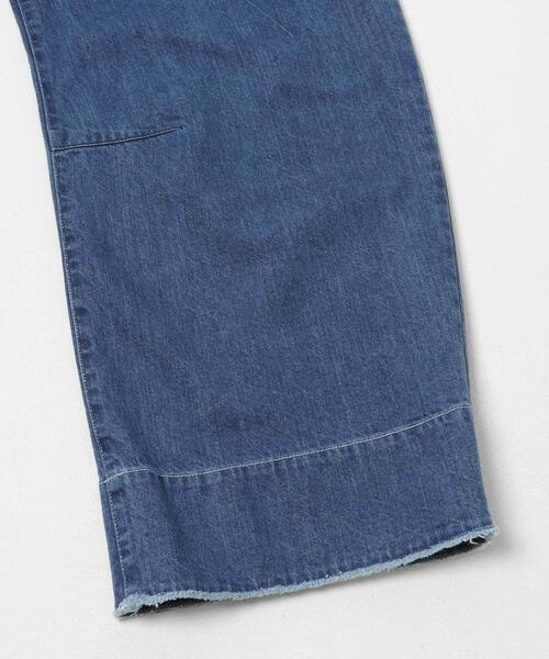 THE GOODLAND MARKET(ザグッドランドマーケット)の「cwtch ORGANIC DENIM WIDEPANTS V(デニムパンツ・レディース・ライトインディゴブルー・2/1)」の12枚目の写真
