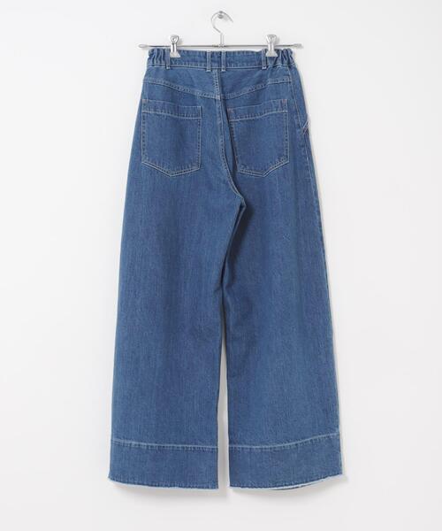 THE GOODLAND MARKET(ザグッドランドマーケット)の「cwtch ORGANIC DENIM WIDEPANTS V(デニムパンツ・レディース・ライトインディゴブルー・2/1)」の13枚目の写真