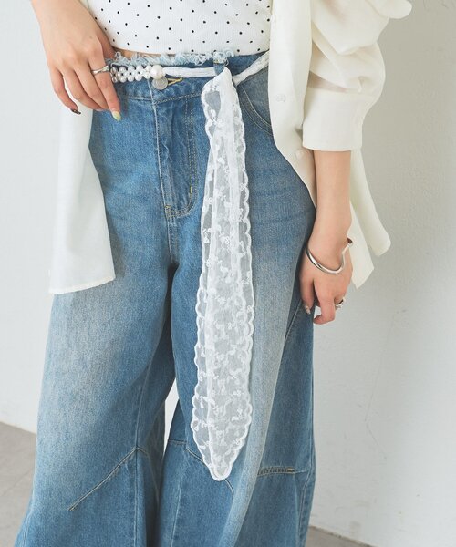 mystic(ミスティック)の「26AWパールレースベルト(ベルト・レディース・オフホワイト・ONE SIZE)」の2枚目の写真