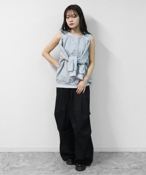 THE CELL.（ザセルドット）の「WEB限定商品 マルチWAY　タンクオフショルトップス　MULTI-WAY TANK OFF-SHOULDER TOPS（Tシャツ/カットソー・レディース・ブラック/グレー・FREE）」の22枚目の写真