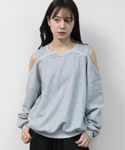 THE CELL.（ザセルドット）の「WEB限定商品 マルチWAY　タンクオフショルトップス　MULTI-WAY TANK OFF-SHOULDER TOPS（Tシャツ/カットソー・レディース・ブラック/グレー・FREE）」の13枚目の写真