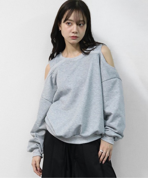 THE CELL.（ザセルドット）の「WEB限定商品 マルチWAY　タンクオフショルトップス　MULTI-WAY TANK OFF-SHOULDER TOPS（Tシャツ/カットソー・レディース・ブラック/グレー・FREE）」の14枚目の写真