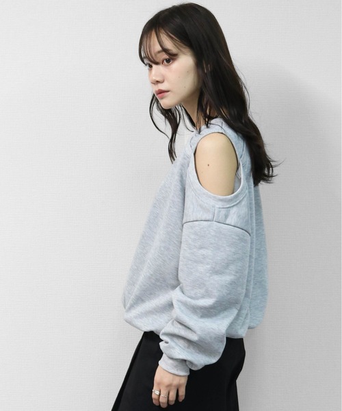 THE CELL.（ザセルドット）の「WEB限定商品 マルチWAY　タンクオフショルトップス　MULTI-WAY TANK OFF-SHOULDER TOPS（Tシャツ/カットソー・レディース・ブラック/グレー・FREE）」の15枚目の写真