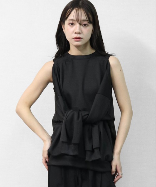 THE CELL.（ザセルドット）の「WEB限定商品 マルチWAY　タンクオフショルトップス　MULTI-WAY TANK OFF-SHOULDER TOPS（Tシャツ/カットソー・レディース・ブラック/グレー・FREE）」の8枚目の写真