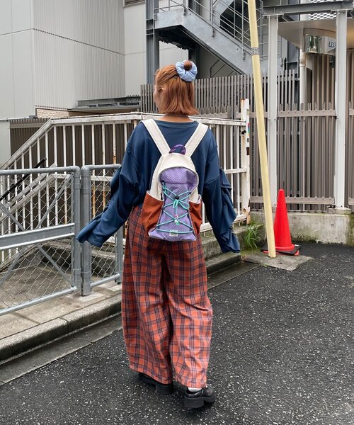 HELLO.SANFRANCISCO(ハローサンフランシスコ)の「【HELLO.SANFRANCISCO/ハローサンフランシスコ】カラフルリップバッグパック(バックパック/リュック・レディース・パープル/ピンク・ONE SIZE)」の6枚目の写真